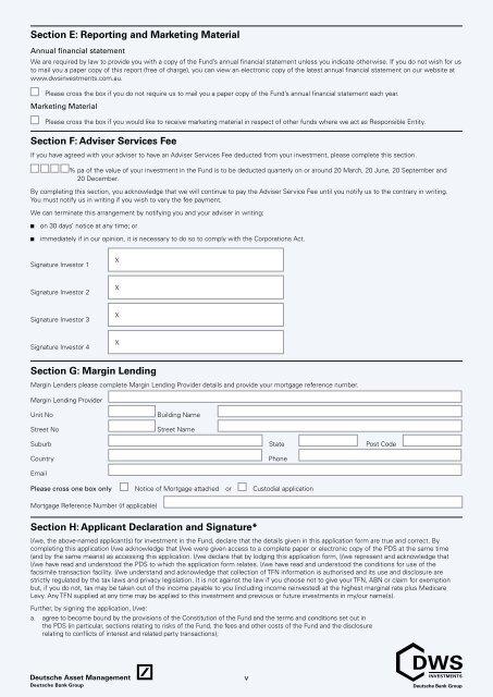 DWS Strategic Value Fund - Colonial First State