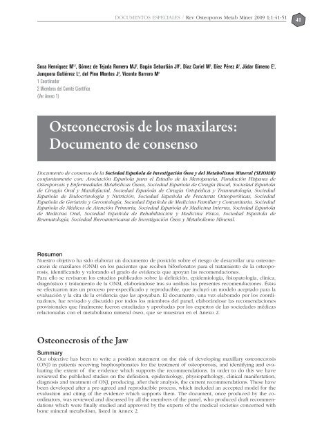 Nº 1 Español - Revista de Osteoporosis y Metabolismo Mineral