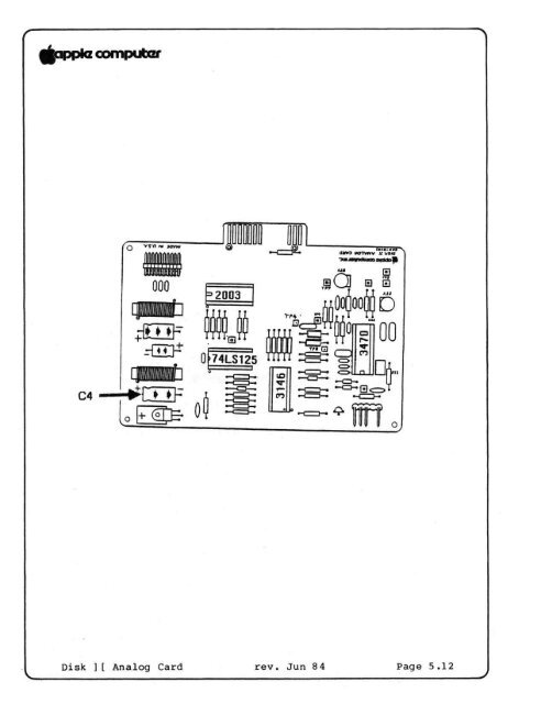 Apple Disk II Technical Procedures