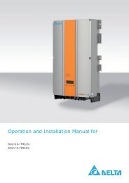 Operation and Installation Manual for - Delta Energy Systems