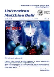 Spravodajca UMB 2/2011 - Univerzita Mateja Bela