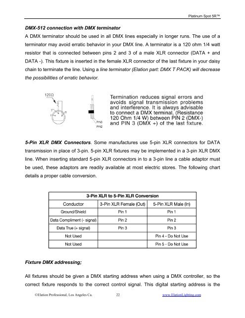 Platinum Spot 5R User Manual v1.2 (pdf) - Elation Professional