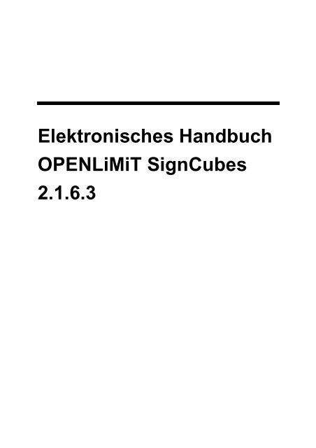 OPENLiMiT SignCubes Viewer