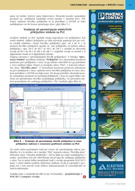 issn 1580-0830 avtomatizacija procesov, strojev in ... - Avtomatika