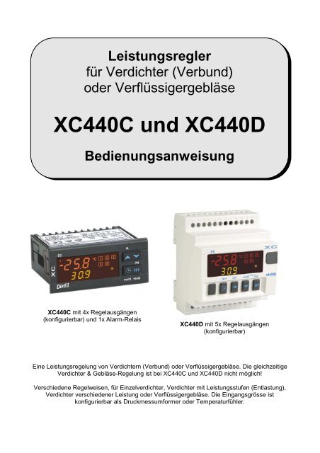 XC440C und XC440D Bedienungsanweisung - Cool Italia GmbH