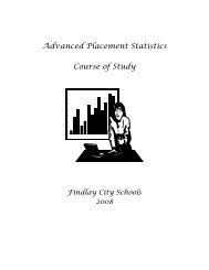 AP Statistics - Findlay City Schools