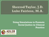 Using Simulations to Promote Social Justice in Clinical Practice