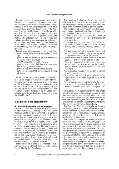 Haematologica 2003 - Supplements - Haematologica