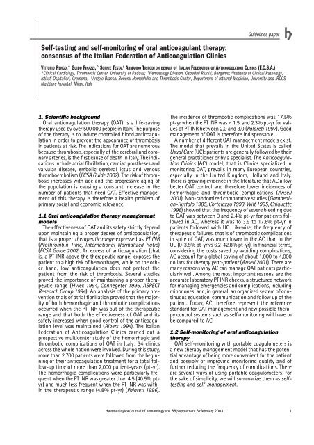 Haematologica 2003 - Supplements - Haematologica