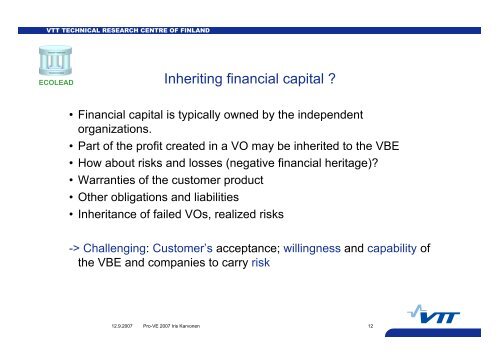 Identification of forms and components of VO inheritance