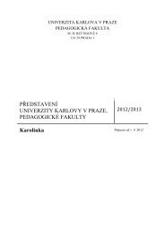 ÅÃ¡dy a pÅedpisy - PedagogickÃ¡ fakulta - Univerzita Karlova