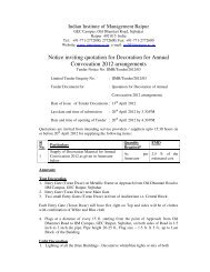 Notice inviting quotation for Decoration for Annual ... - IIM Raipur