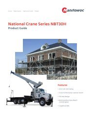 National Crane Series NBT30H - Manitowoc Cranes