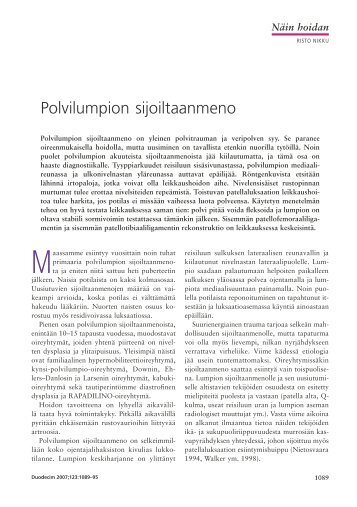 Polvilumpion sijoiltaanmeno - Duodecim