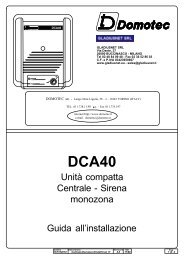 Manuale tecnico centrale DCA40 - Gladiusnet S.r.l.