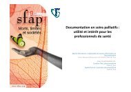 Documentation en soins palliatifs : utilité et intérêt pour ... - VigiPallia