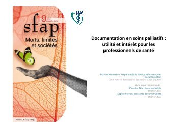 Documentation en soins palliatifs : utilité et intérêt pour ... - VigiPallia