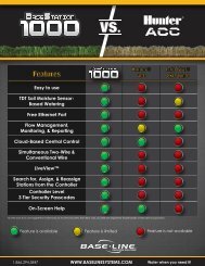 BaseStation 1000 Comparison Sheet - Baseline Systems