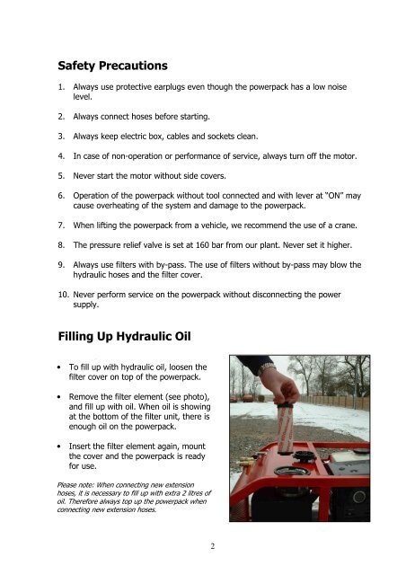 Manual - HYCON Hydraulic Tools