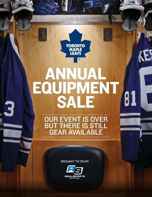 2013 Toronto Maple Leafs Annual Equipment Sale Items - Real Sports