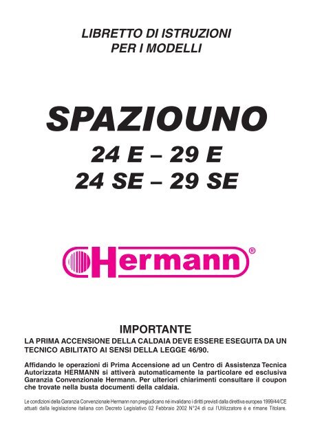 Caldaia Hermann Spaziouno 24 E - Certened