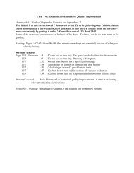 STAT 5031 Statistical Methods for Quality Improvement Homework 1 ...