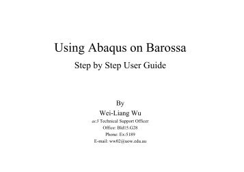 Using Abaqus on Barossa