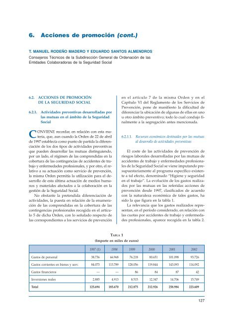 Informe sobre el estado de la seguridad y salud laboral en EspaÃ±a ...