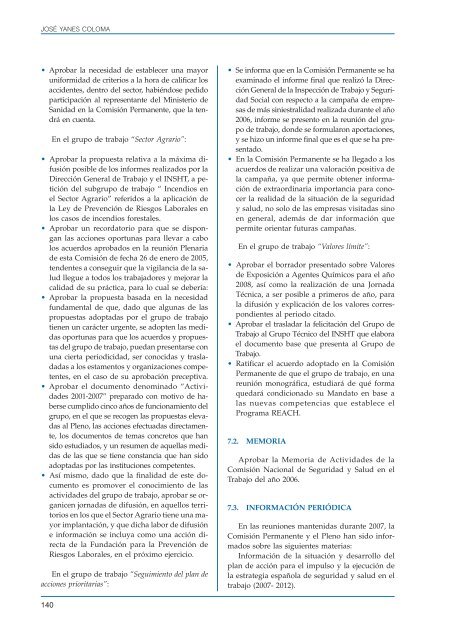 Informe sobre el estado de la seguridad y salud laboral en EspaÃ±a ...