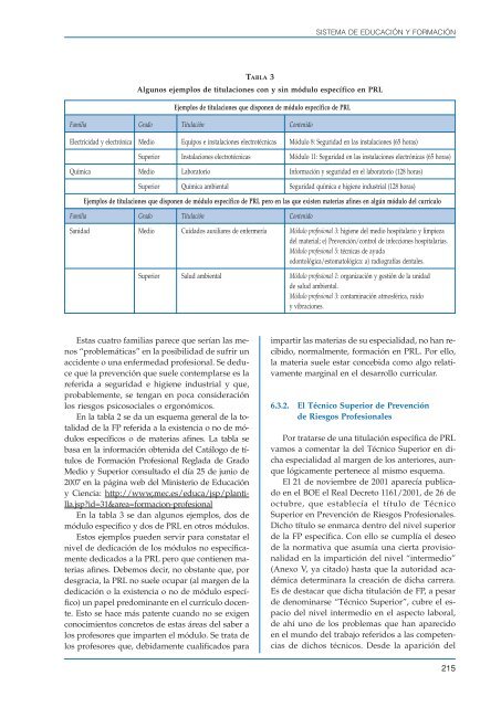 Informe sobre el estado de la seguridad y salud laboral en EspaÃ±a ...