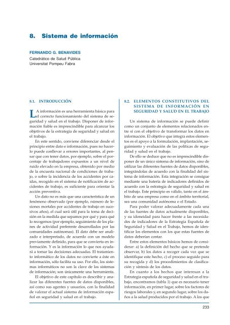 Informe sobre el estado de la seguridad y salud laboral en EspaÃ±a ...