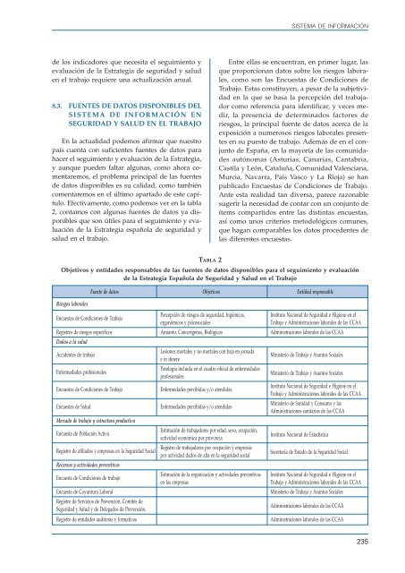 Informe sobre el estado de la seguridad y salud laboral en EspaÃ±a ...