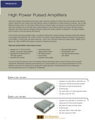 High Power Pulsed Amplifiers - TECT Electronics