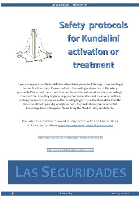 LAS SEGURIDADES - Kundalini Awakening Systems 1