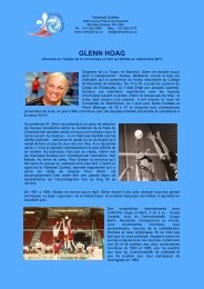 Glenn Hoag, AthlÃ¨te - Volleyball QuÃ©bec