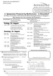 3. Symposium Powered by BioHorizons - in DÃ¼sseldorf