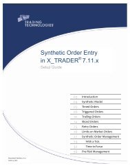 Synthetic Order Entry in - TT Customer Portal - Trading Technologies