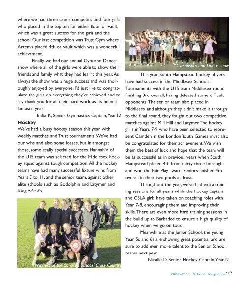 shhs magazine - South Hampstead High School