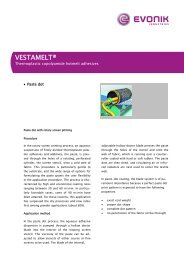 VESTAMELT® past dot application - Adhesives & Sealants by Evonik