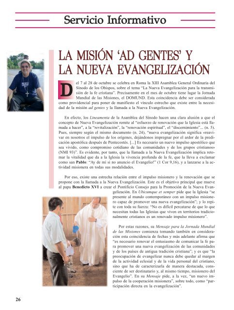 nÂº 386 octubre 2012 servicio pastoral misionera aÃ±o xc - Obras ...