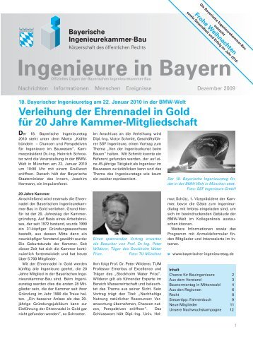 Ingenieure in Bayern 12/2009 - Bayerische Ingenieurekammer-Bau