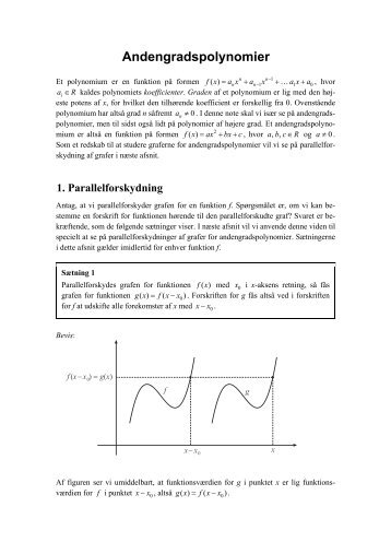 Andengradspolynomier - matematikfysik