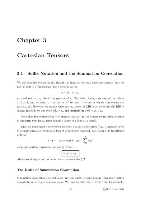 Chapter 3 Cartesian Tensors - damtp