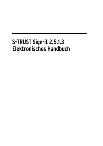 S-TRUST Sign-it Hilfe