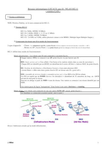 Supports de cours réseaux sans fil - Free