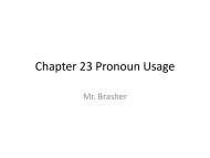 Chapter 23 Pronoun Usage