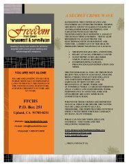 to print the FFCHS flyer - Freedom From Covert Harassment and ...