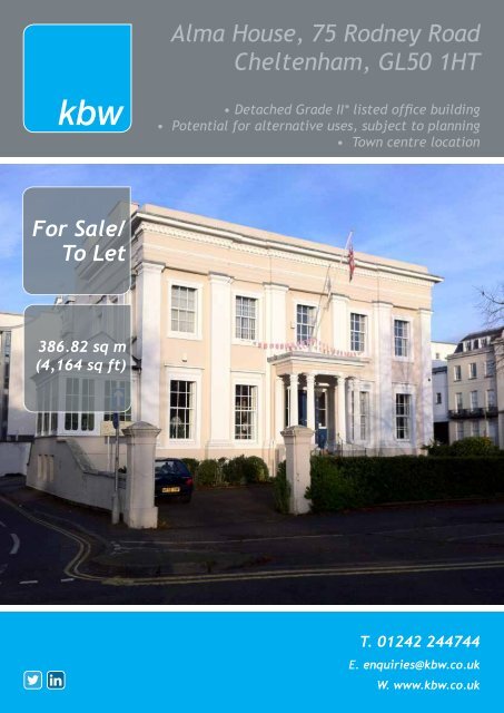 Alma House, 75 Rodney Road Cheltenham, GL50 1HT To ... - Caldes