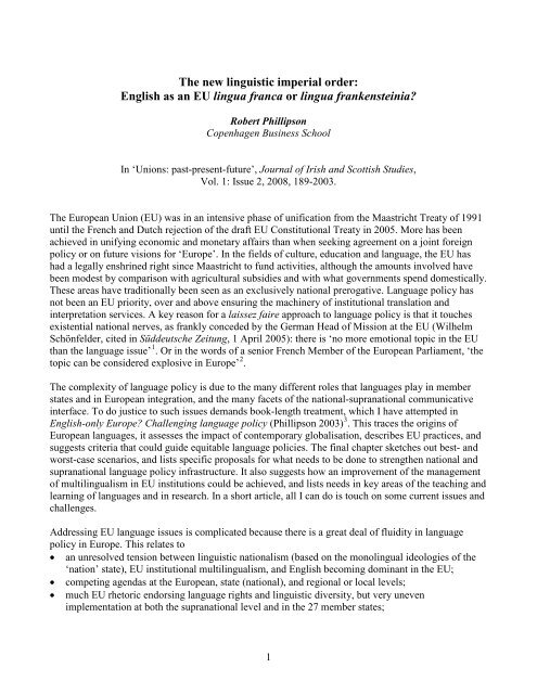 R20 Phillipson 2008 English in EU lingua frankensteinia.pdf