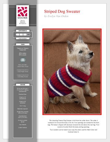 Striped Dog Sweater - Kraemer Yarns